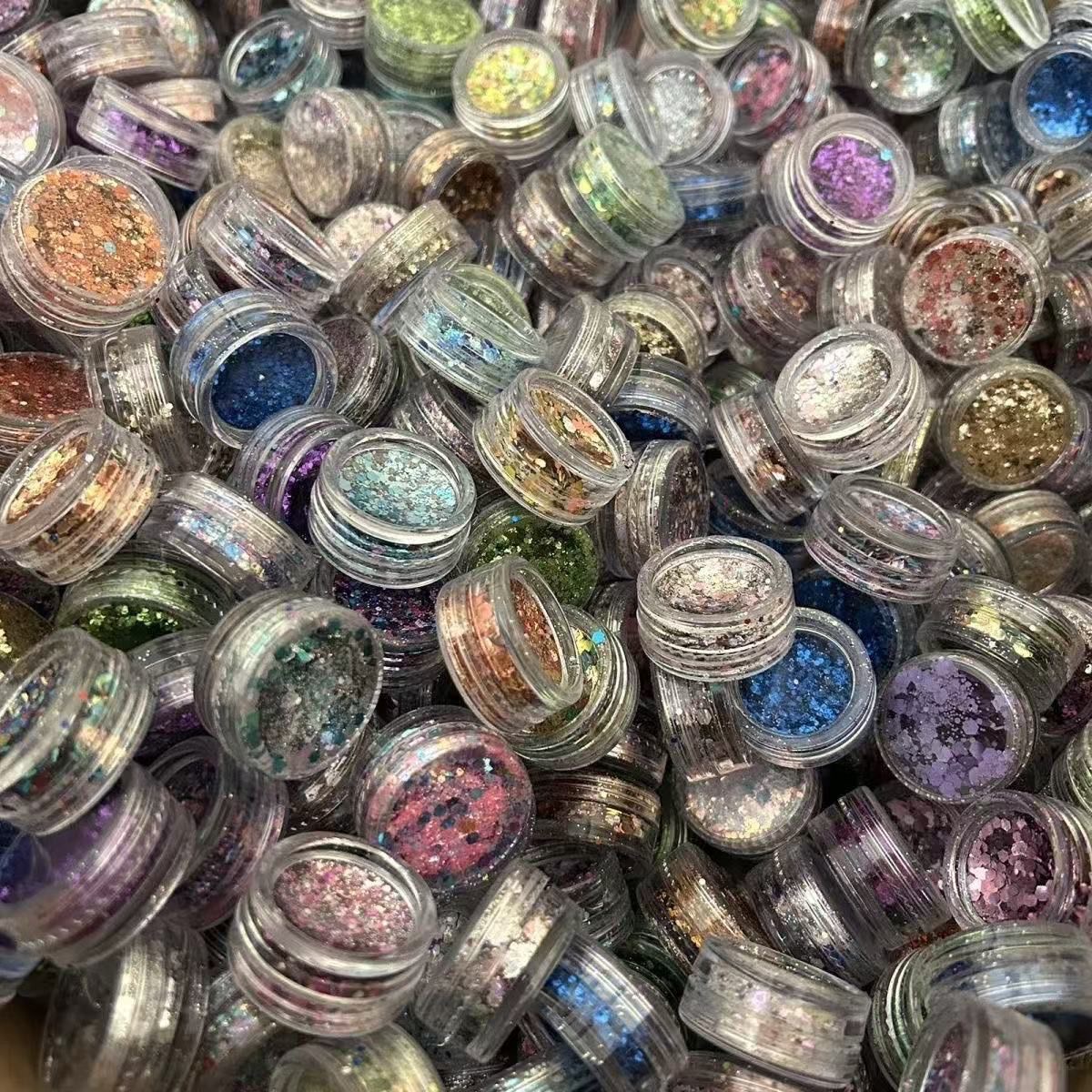 手工diy爆闪超薄美甲闪粉一个麻麻换一罐