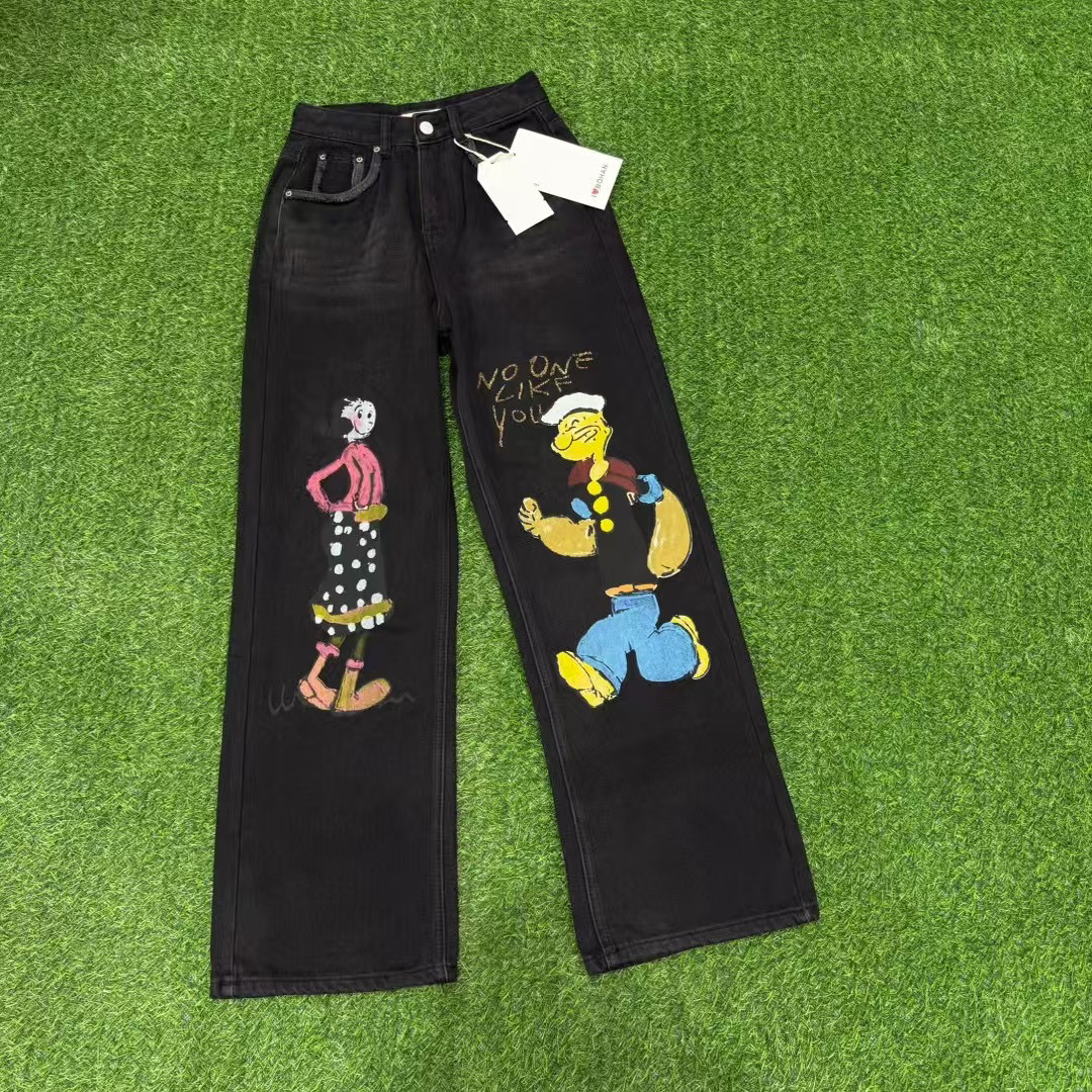 4312#深圳BOHAN秀秀家2024秋冬新款奥立佛加绒牛仔裤