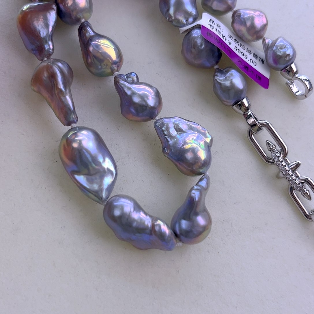 阿***奥未镶嵌淡水珍珠454项链