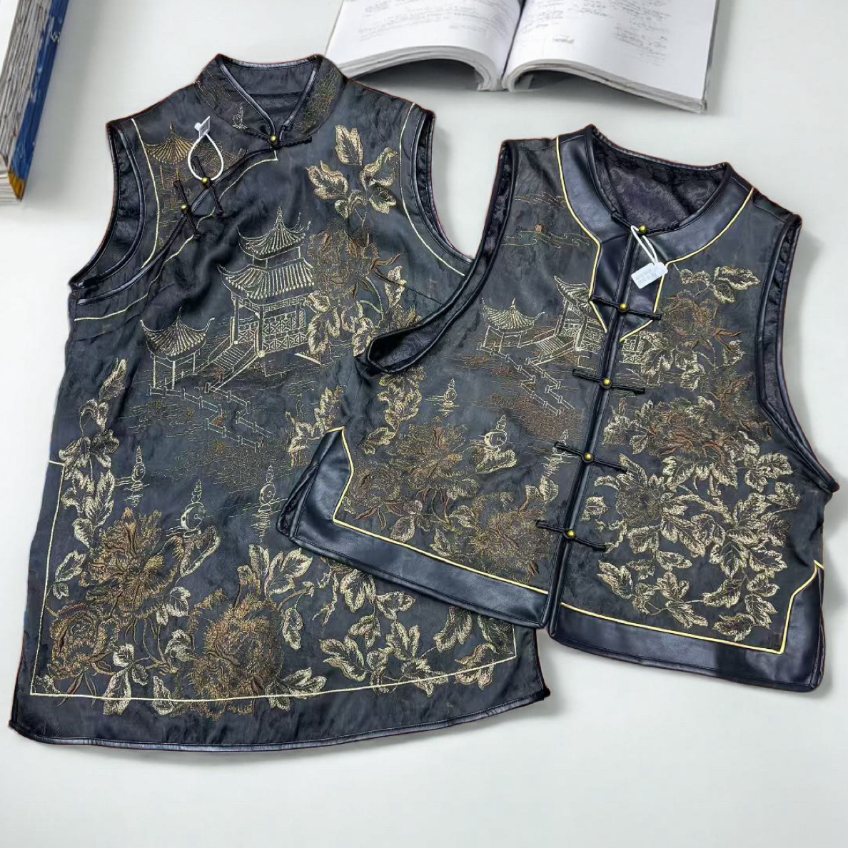 5667-5702《亭台楼阁》新中式百搭早秋新款高奢无袖马甲