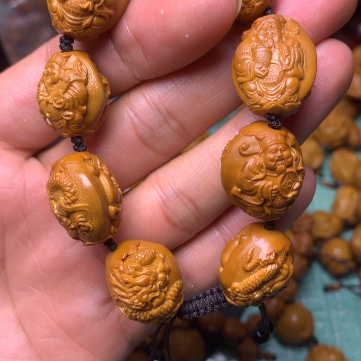橄榄核手串/手链九龙财神