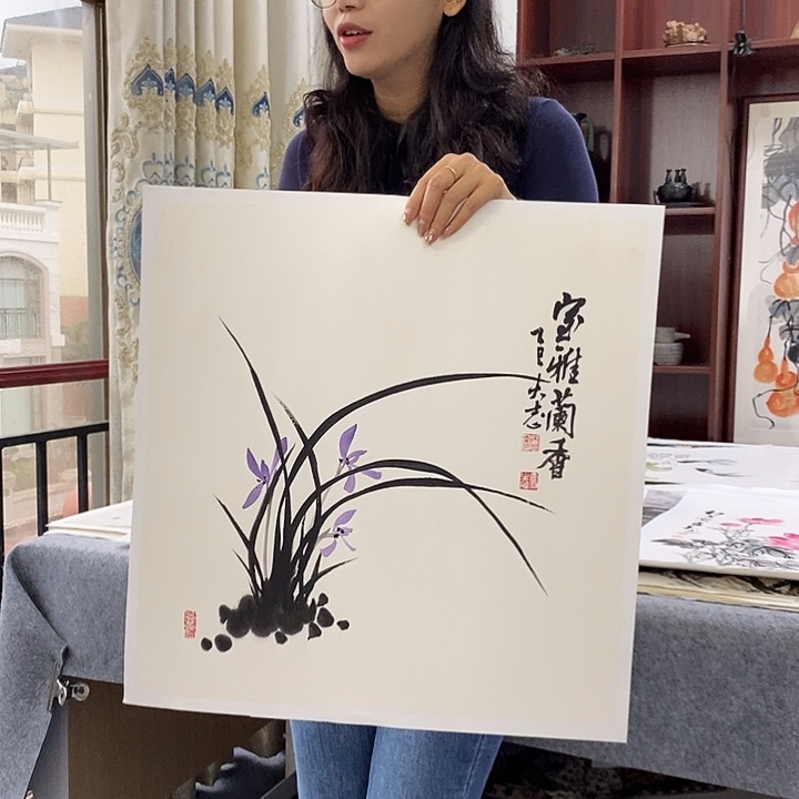 国画纯手绘国画写意作品50*50