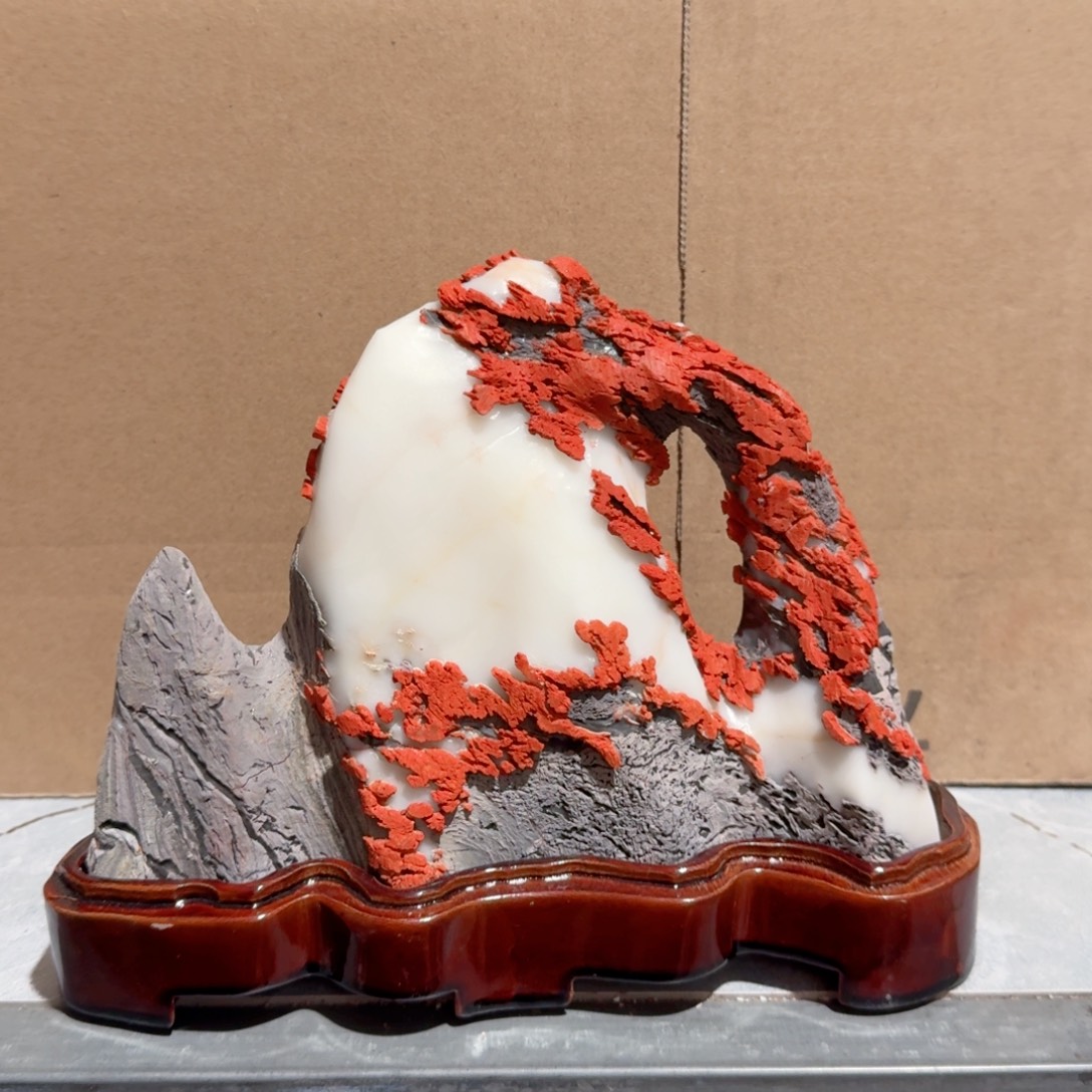 玉灵璧白灵玉石收藏品