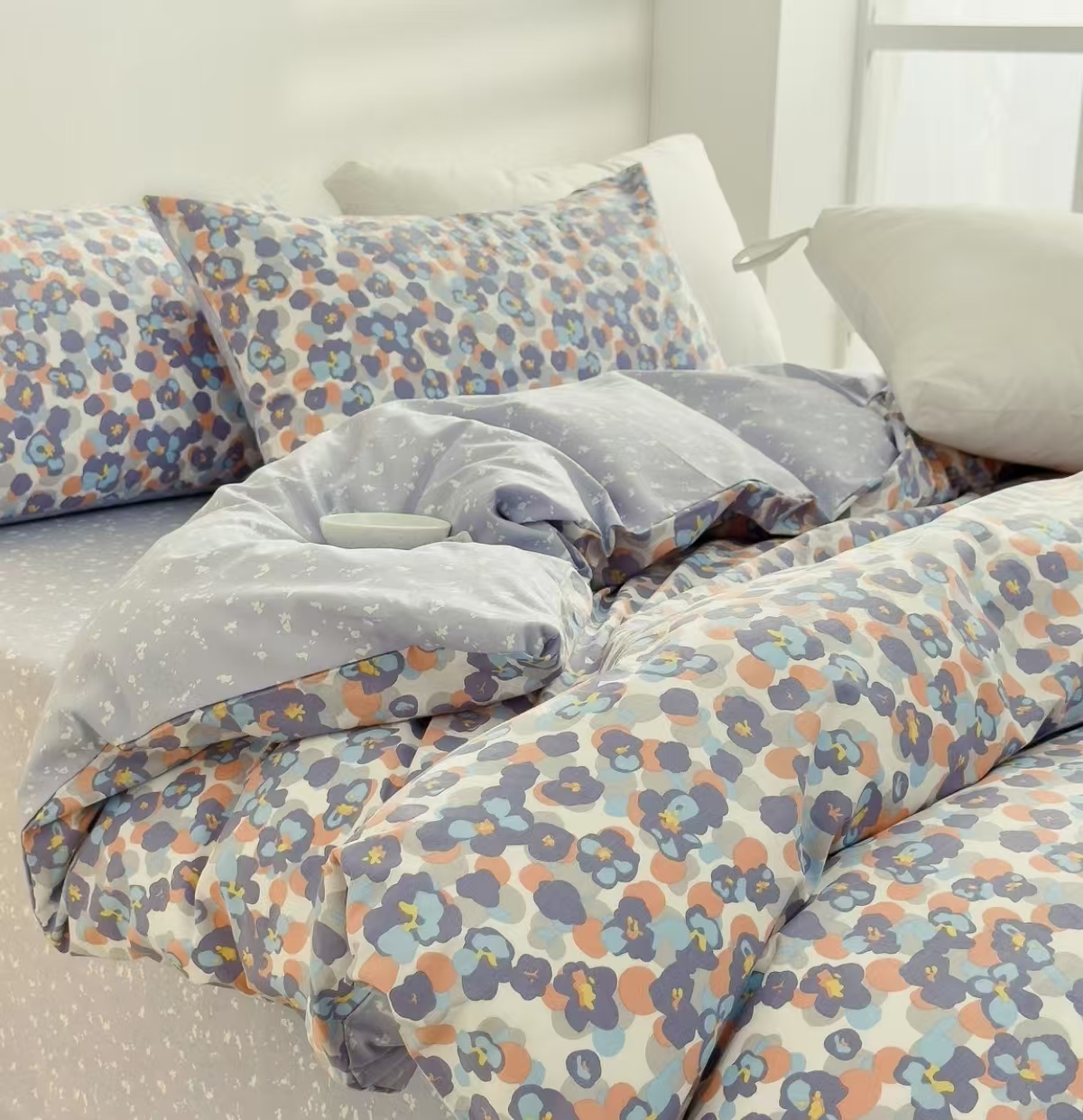 全棉简约印花四件套加厚亲肤床上用品高支高密斜纹棉4件套