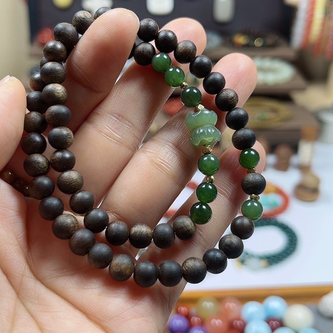 沉香手串双圈手串