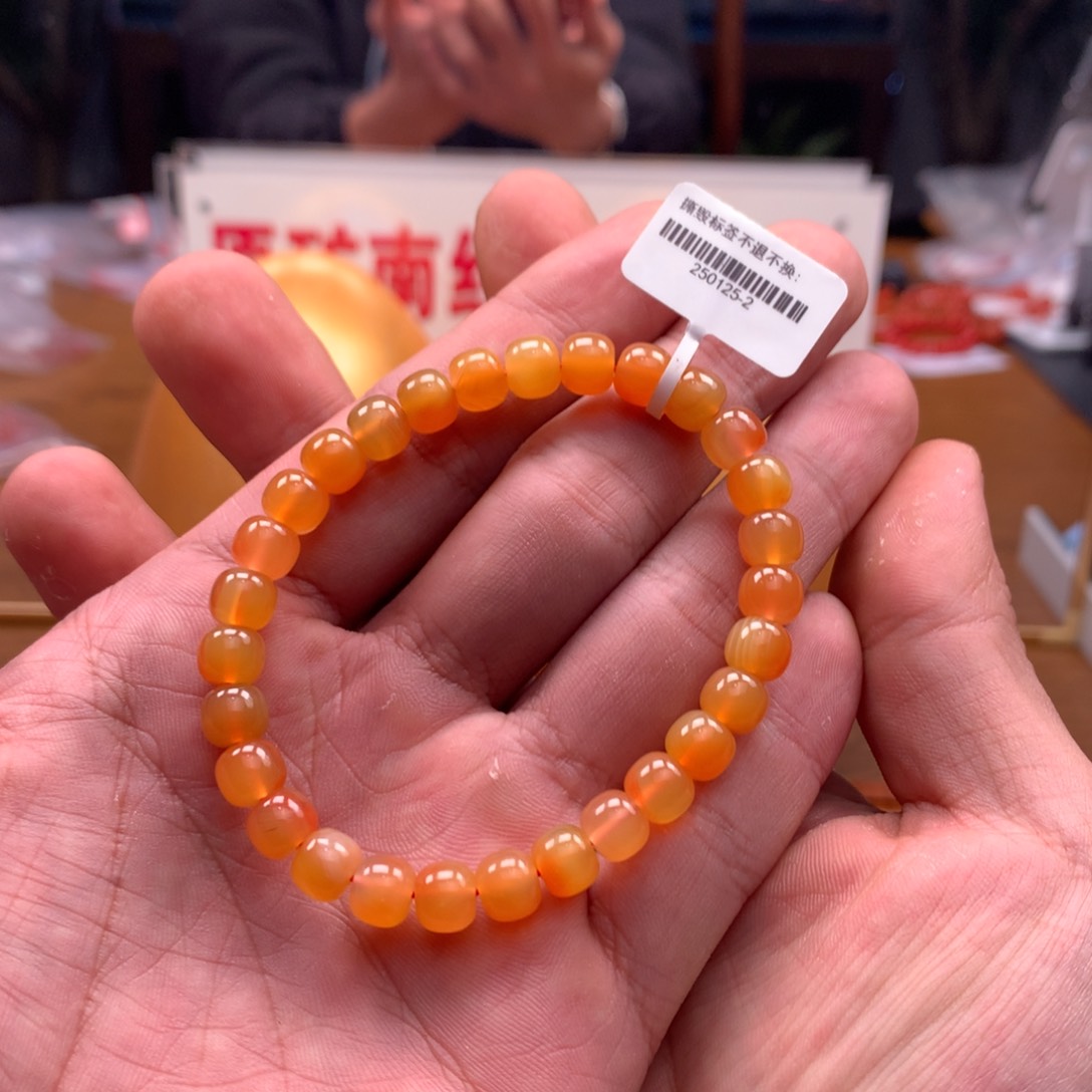 南红玛瑙单圈未镶嵌是****～7mm➕鸡油黄老型