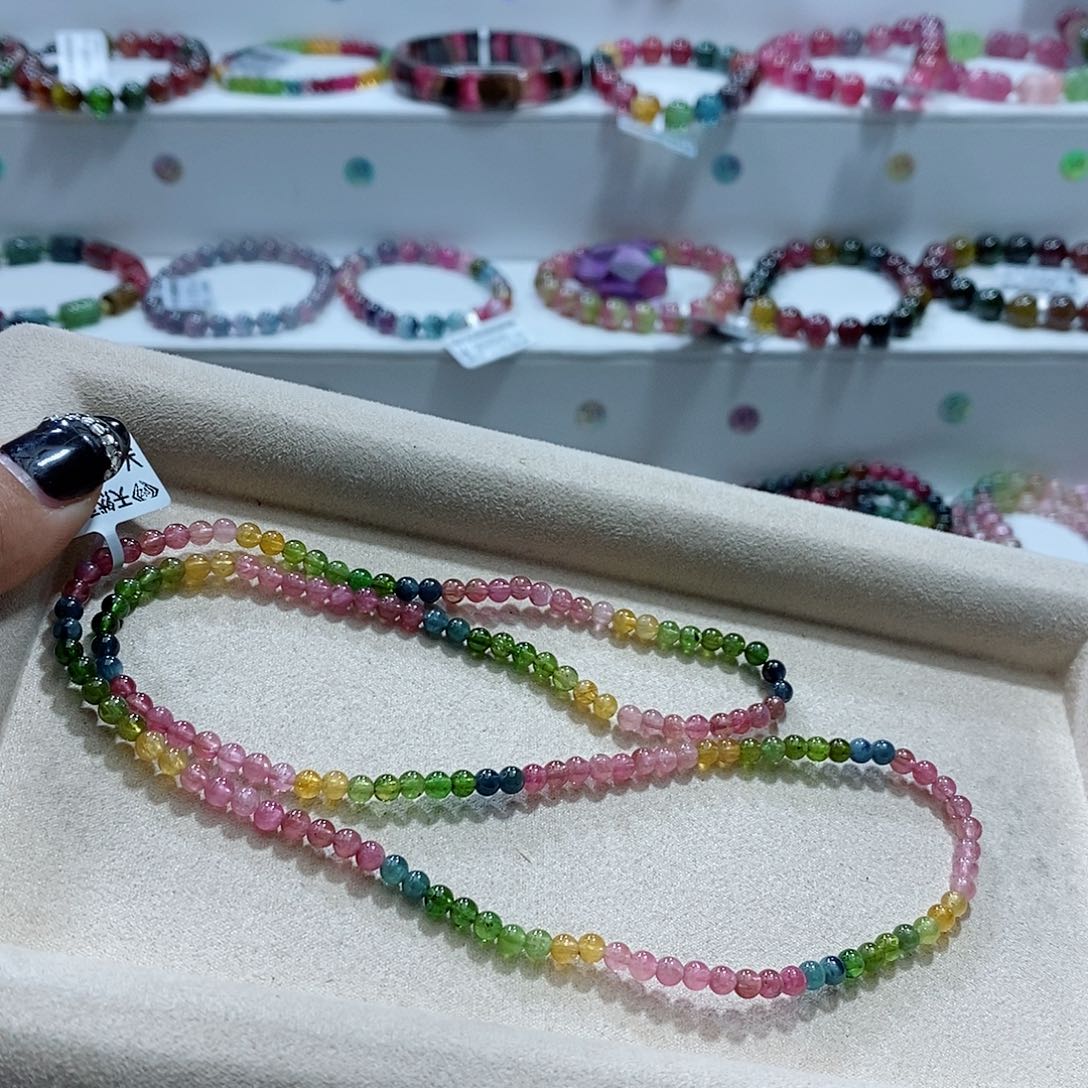 碧玺手链未镶嵌多样性发一条