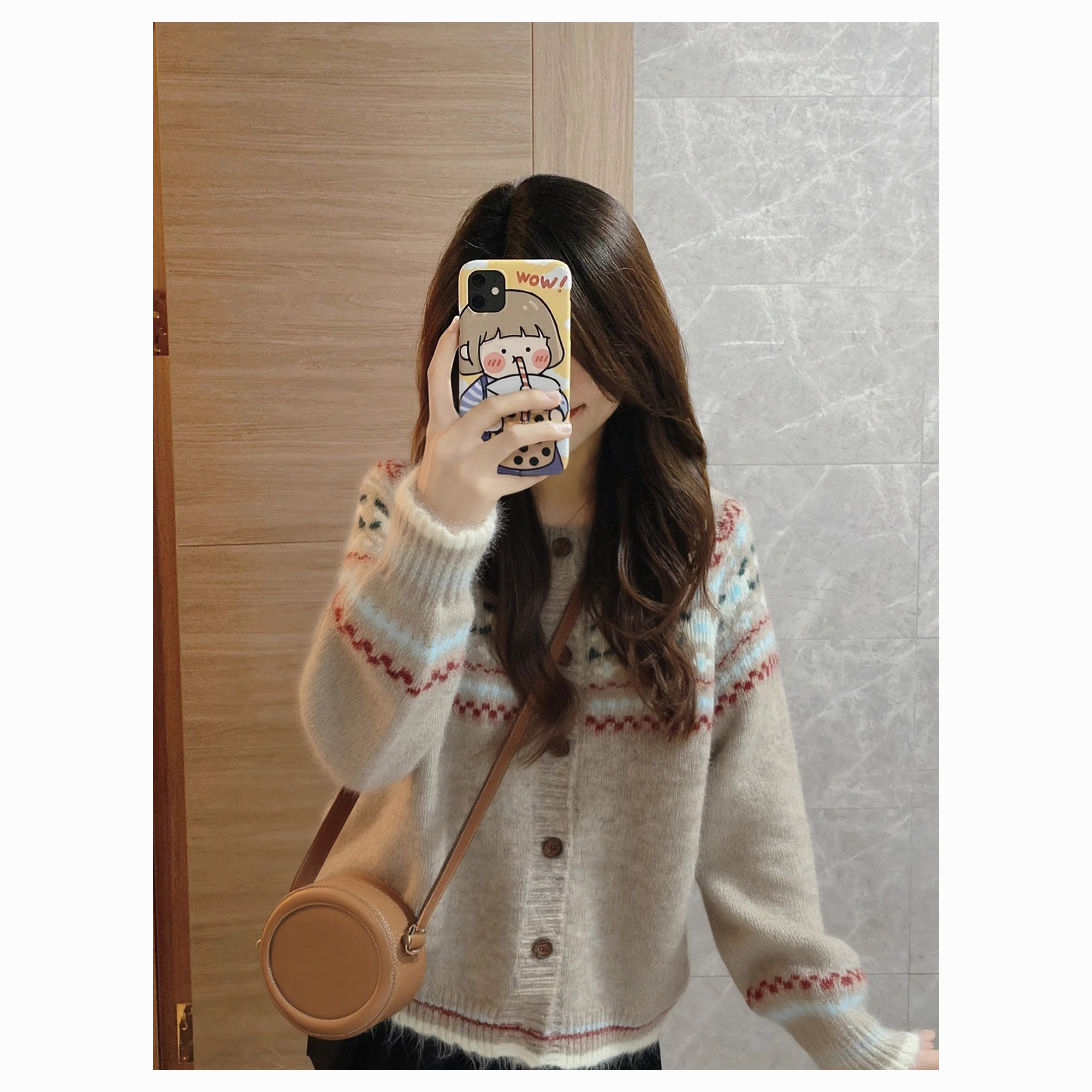 慵懒风气质修身毛衣软糯百搭减龄针织衫2025冬季独特洋气长袖上衣