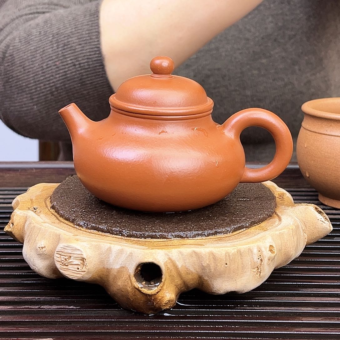 紫砂茶壶瑕疵朱泥170cc