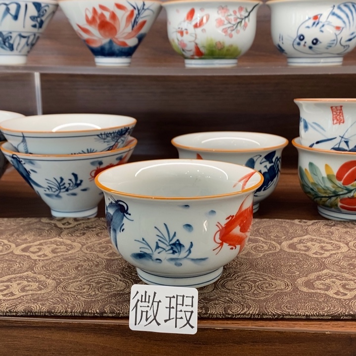  釉下老陶泥手工绘制