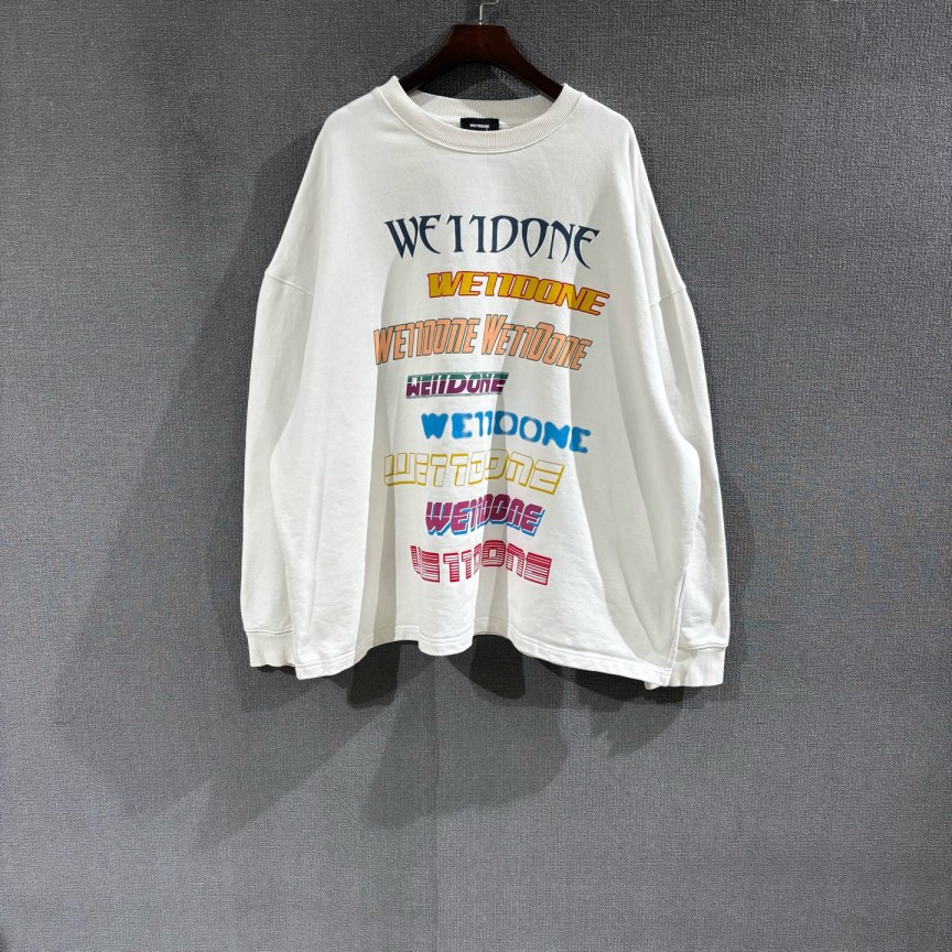 99新 WE11 DONE 多排Logo弹幕卫衣 M码/5067