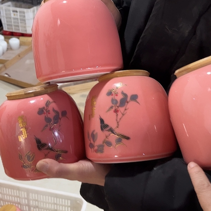 摆件陶瓷茶叶罐密封罐家用
