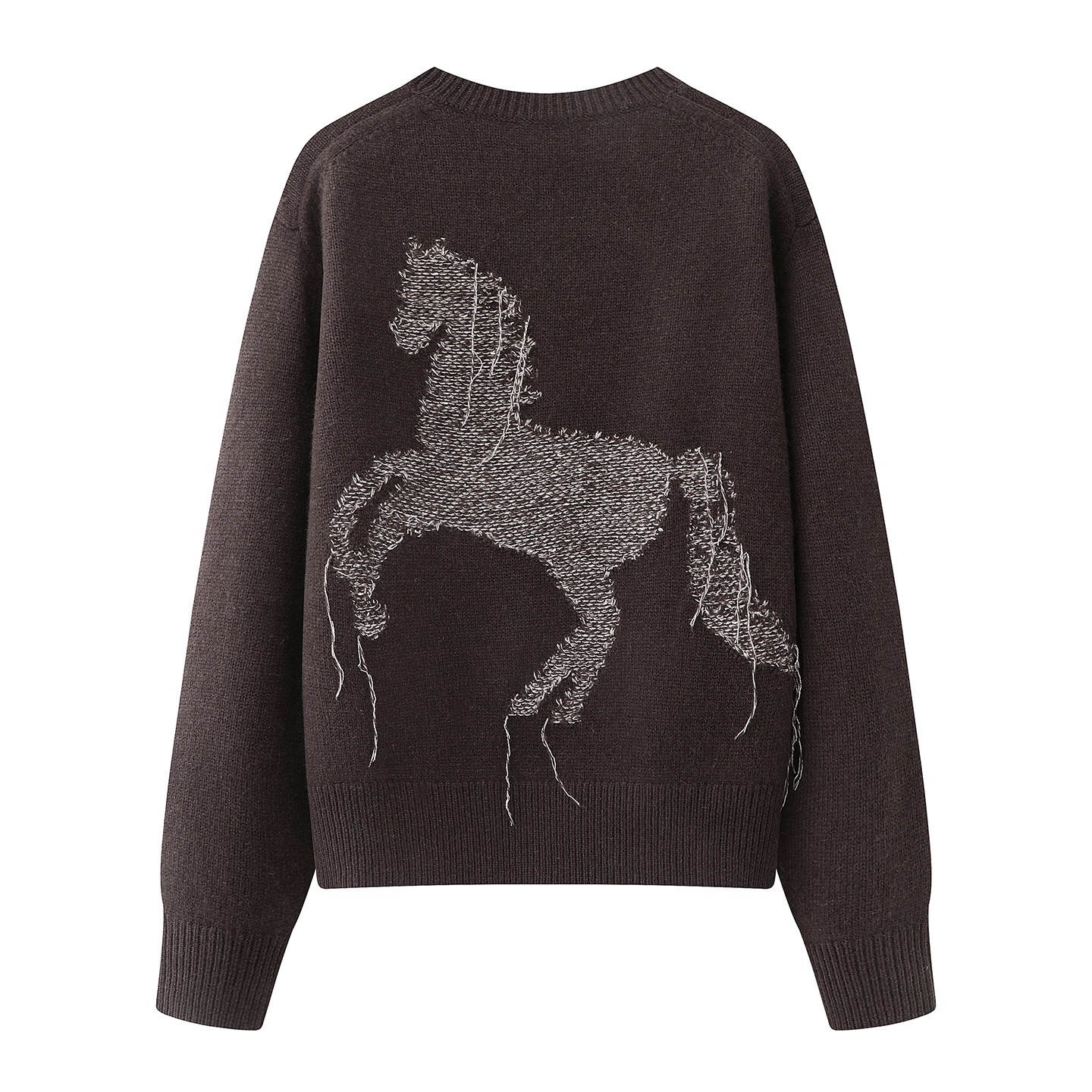 2025冬装新款高腰短款针织衫宽松长袖针织衫套头衫女113082