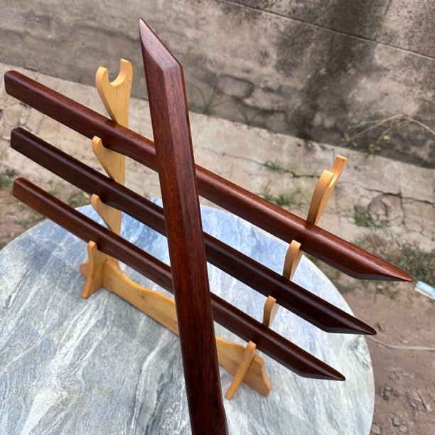 60公分重蚁木唐横刀实木一体加厚加重木质木刀木剑武术训练习刀剑