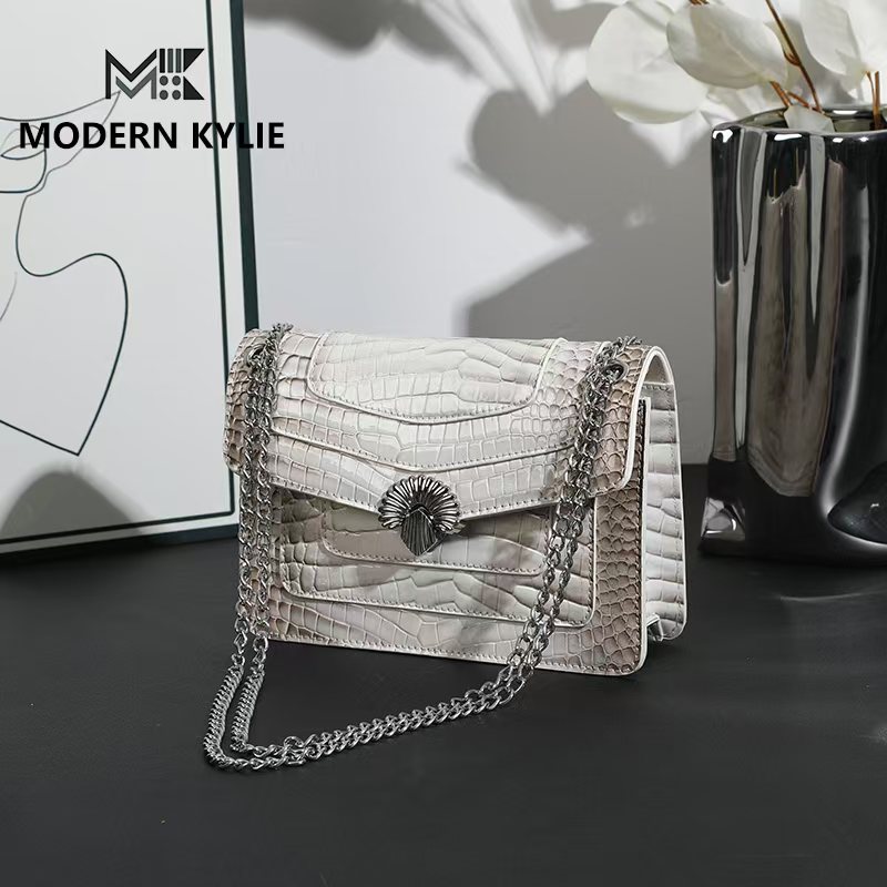 皮女包真皮轻奢链条斜挎包大牌奢侈品时尚百搭女士单肩肩包A053