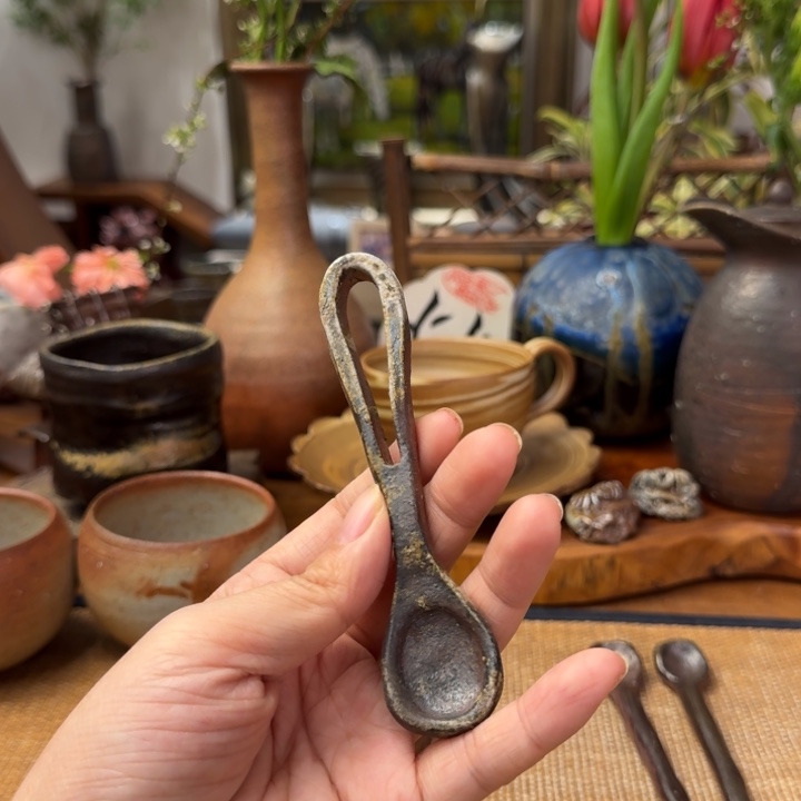 陶吉窑口备前烧勺子福利一口价