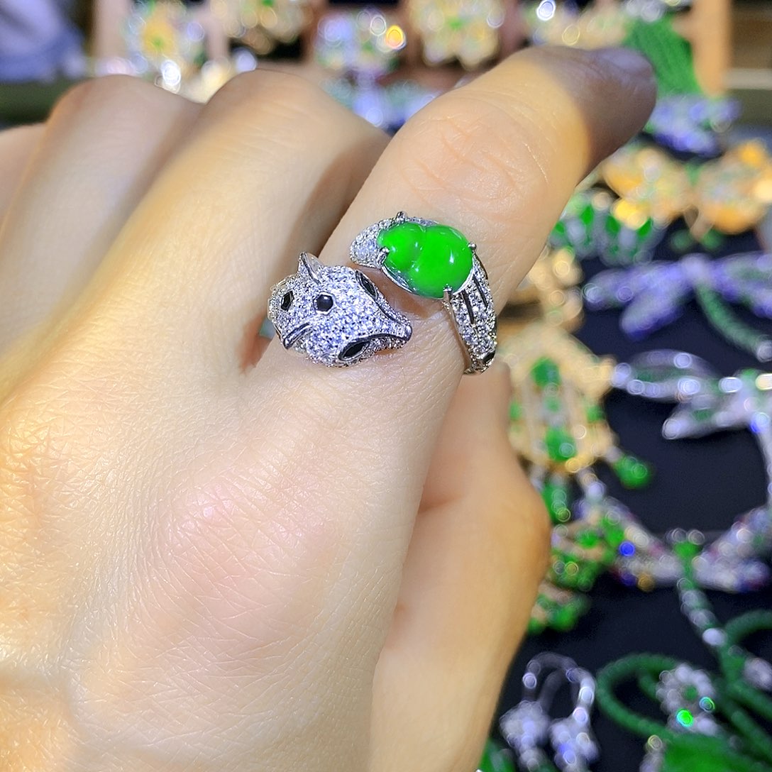 吊坠(不含链)银S925镶嵌翡翠