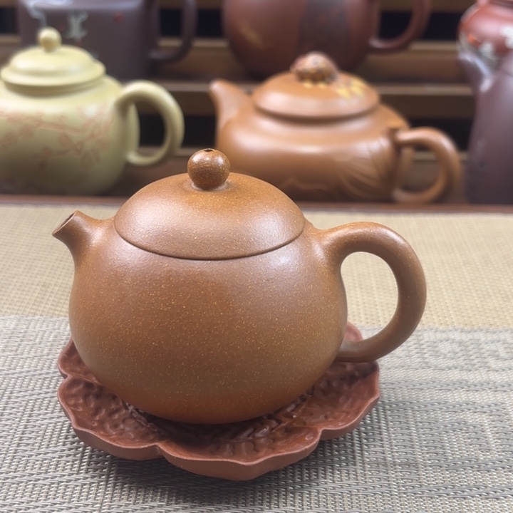 紫砂茶壶原矿老段泥西施壶承