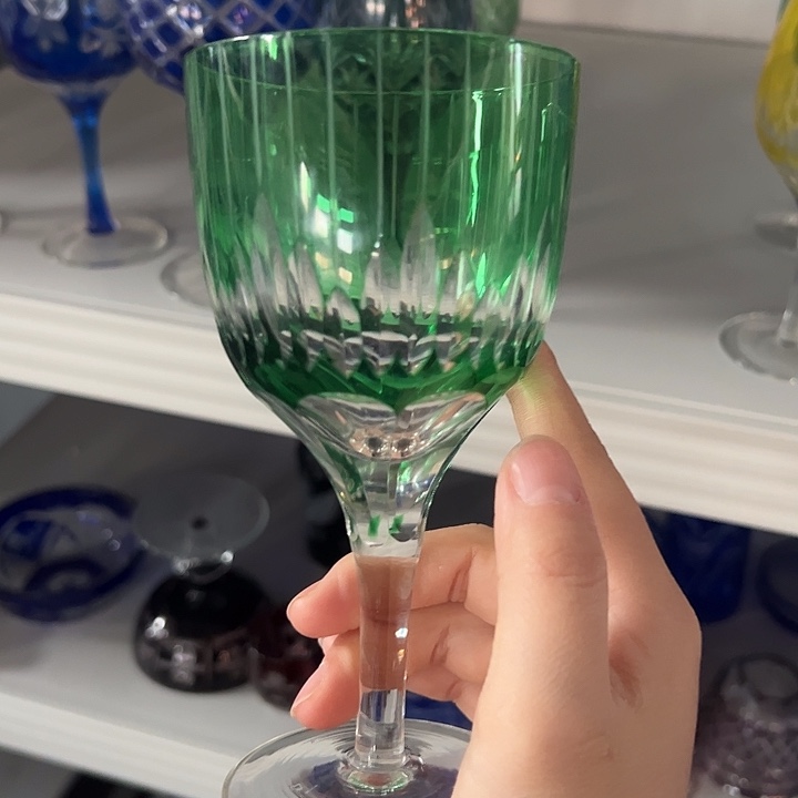 水晶玻璃平底款微瑕一个