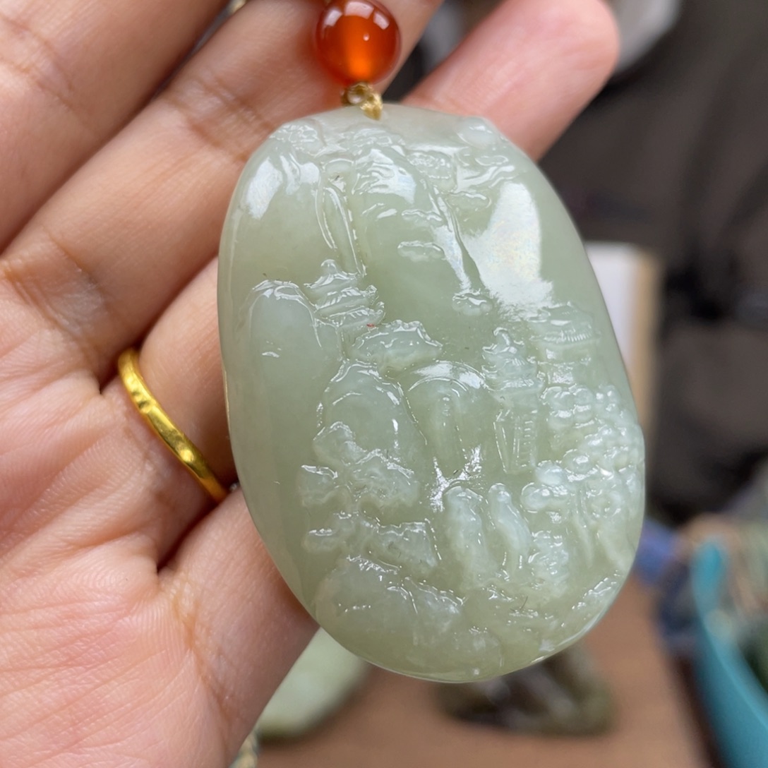 和田玉未镶嵌颈饰