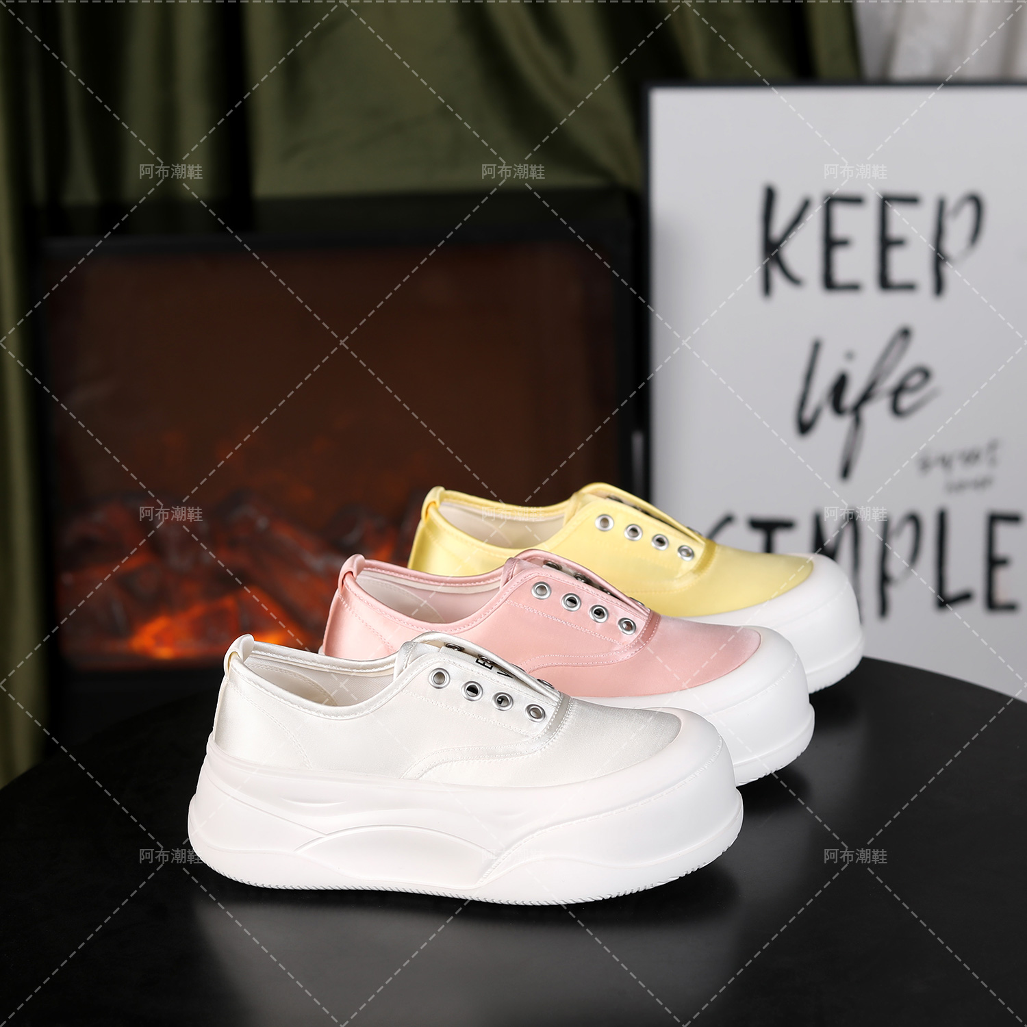 【RIELOV●大雯●彩云】增高6cm时尚潮流百搭女士休闲鞋 356-9