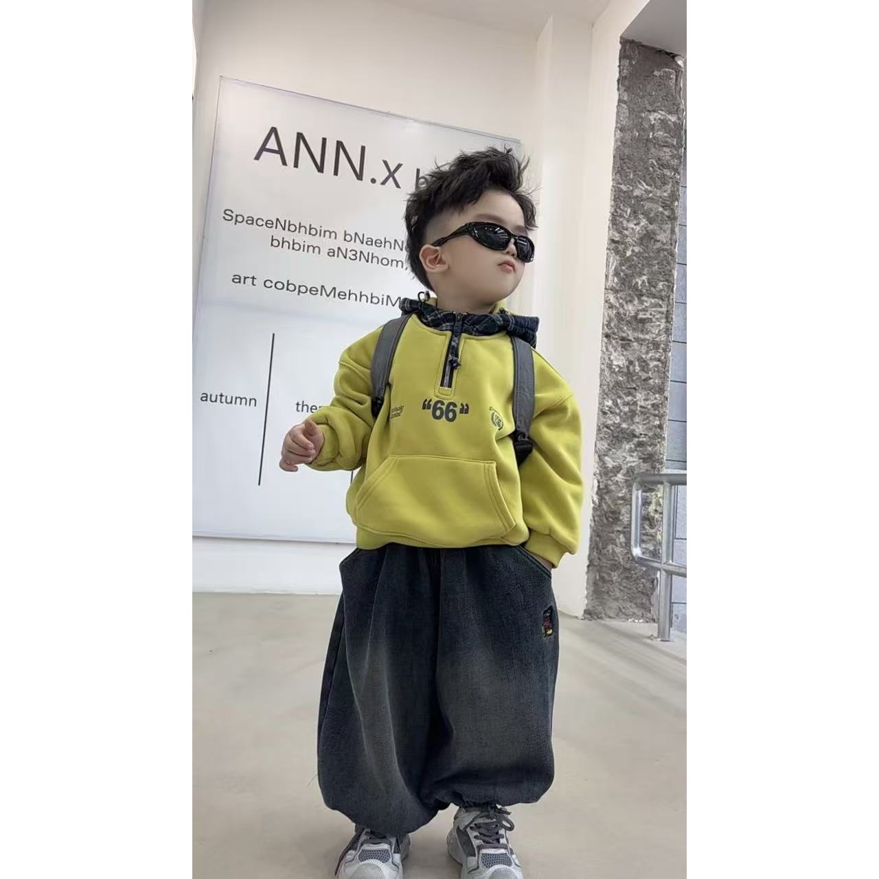 【棉逗熊品牌】男童韩版秋季休闲中大童百搭裤子-17102