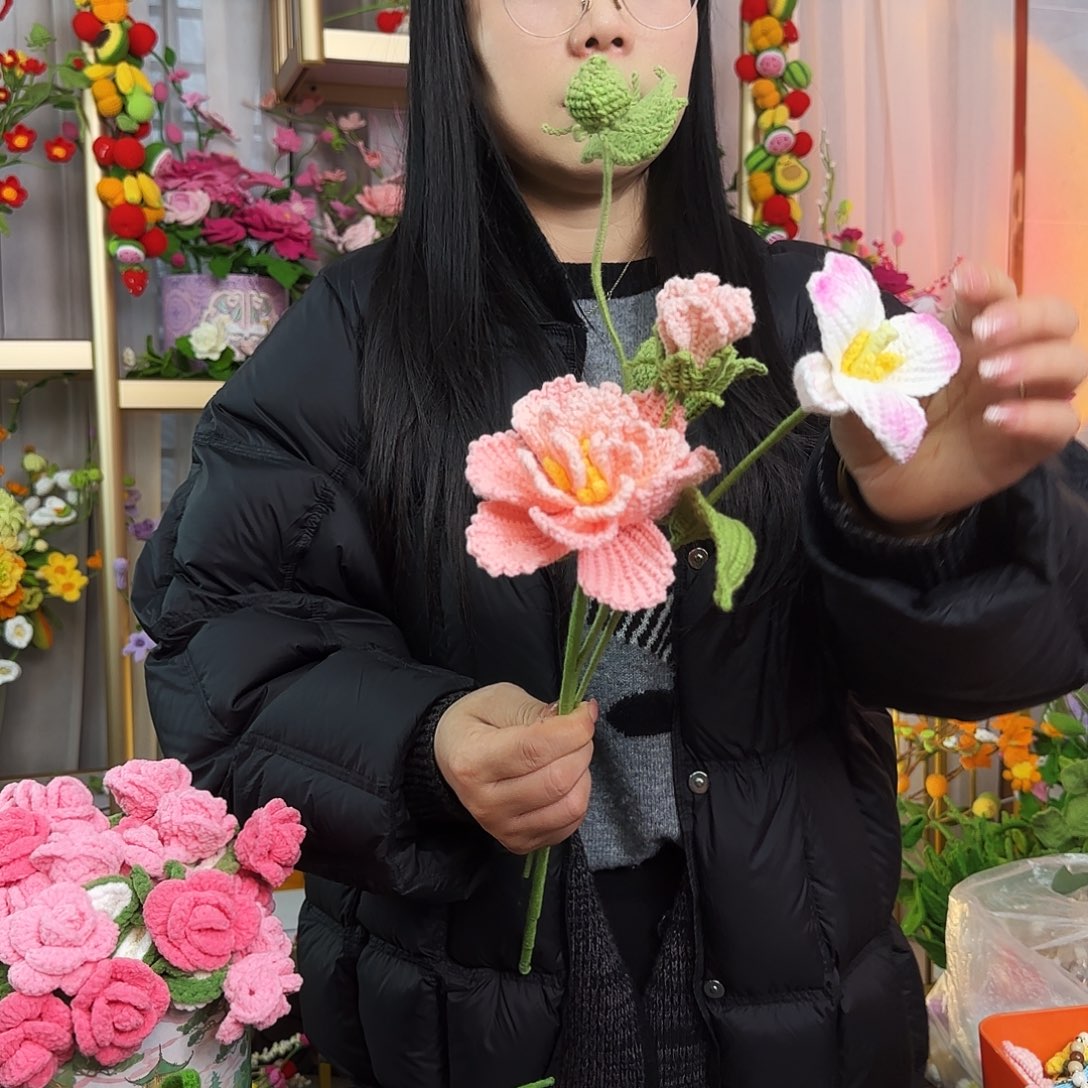 手工钩织设计花束