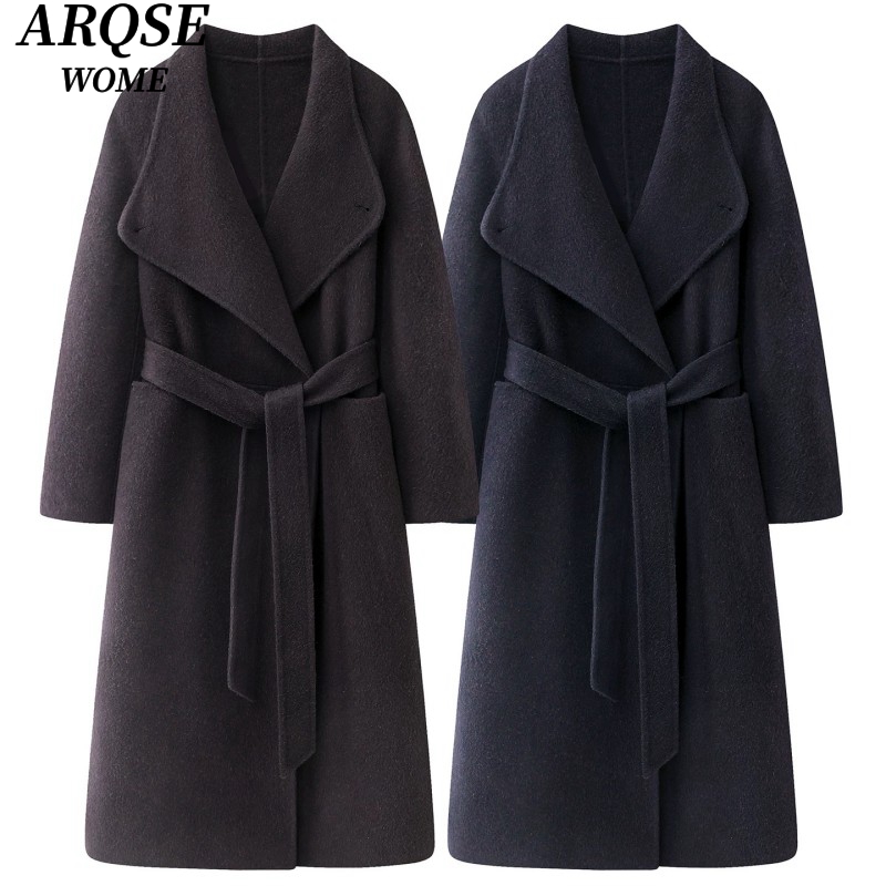 【直播专享】冬季新品款长款双面呢羊绒大衣外套3275