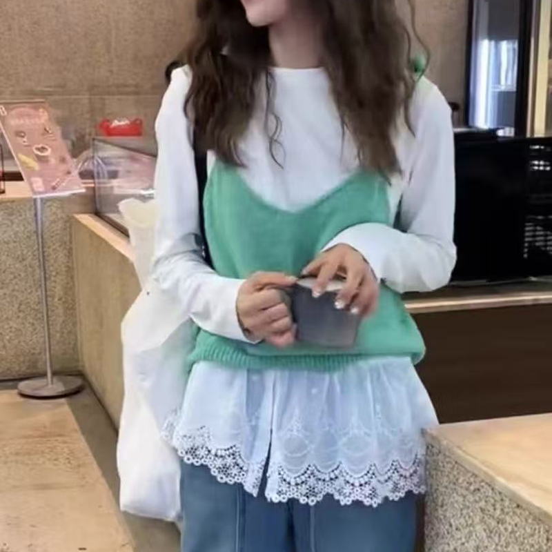韩系设计感套装女一整套穿搭秋季新款时尚背心独特好看内搭 6601