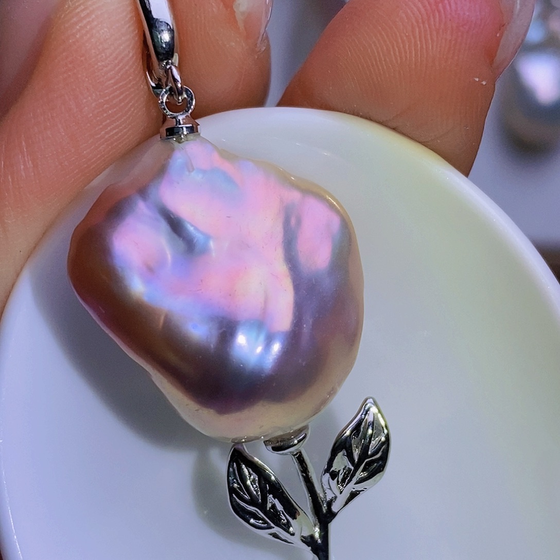 淡水珍珠银S925镶嵌淡水珍珠