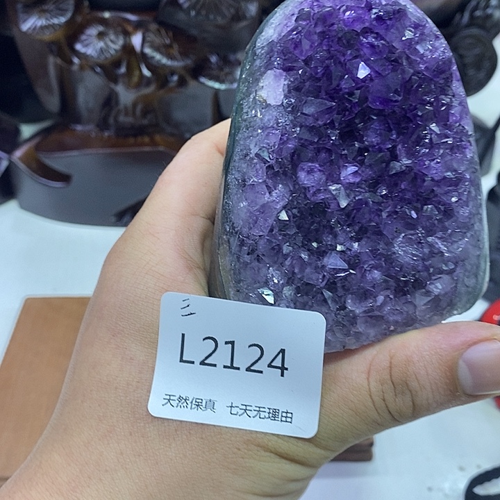 水晶1未镶嵌紫晶镇摆件