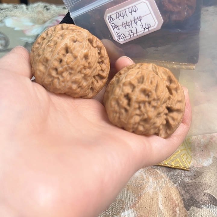 文玩核桃把件白狮子