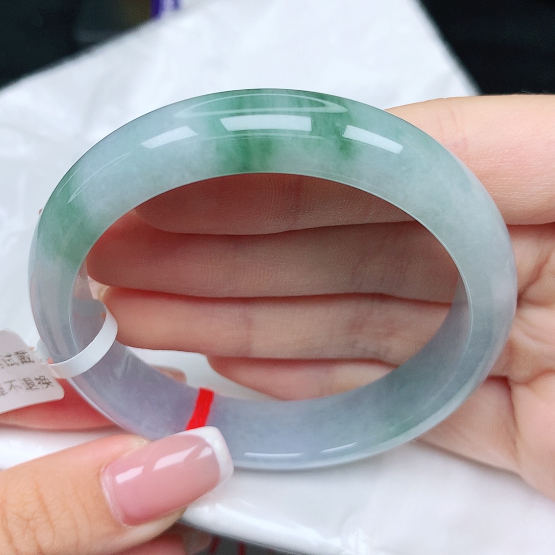 未镶嵌手镯翡翠快**生55圈春彩