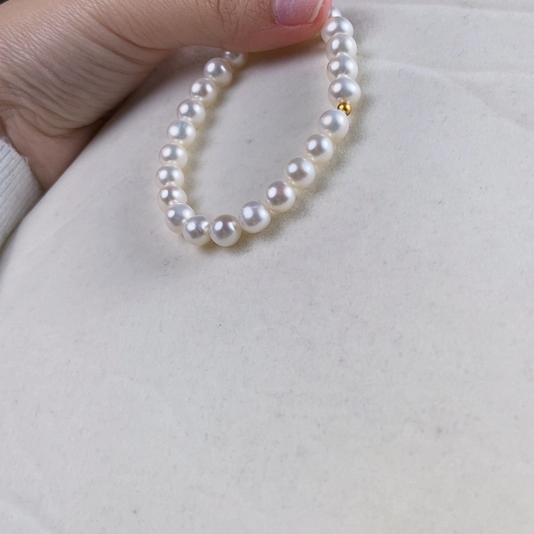 淡水珍珠手绳银S925镶嵌
