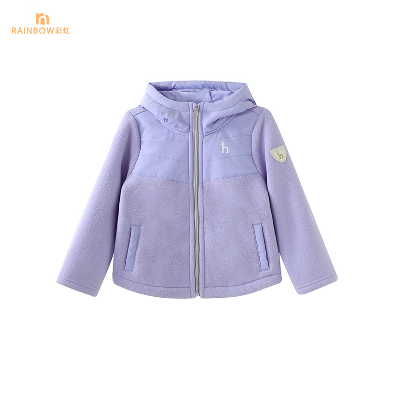  (25年秋款)小彩虹新款儿童刺绣休闲连帽开衫外套R5145