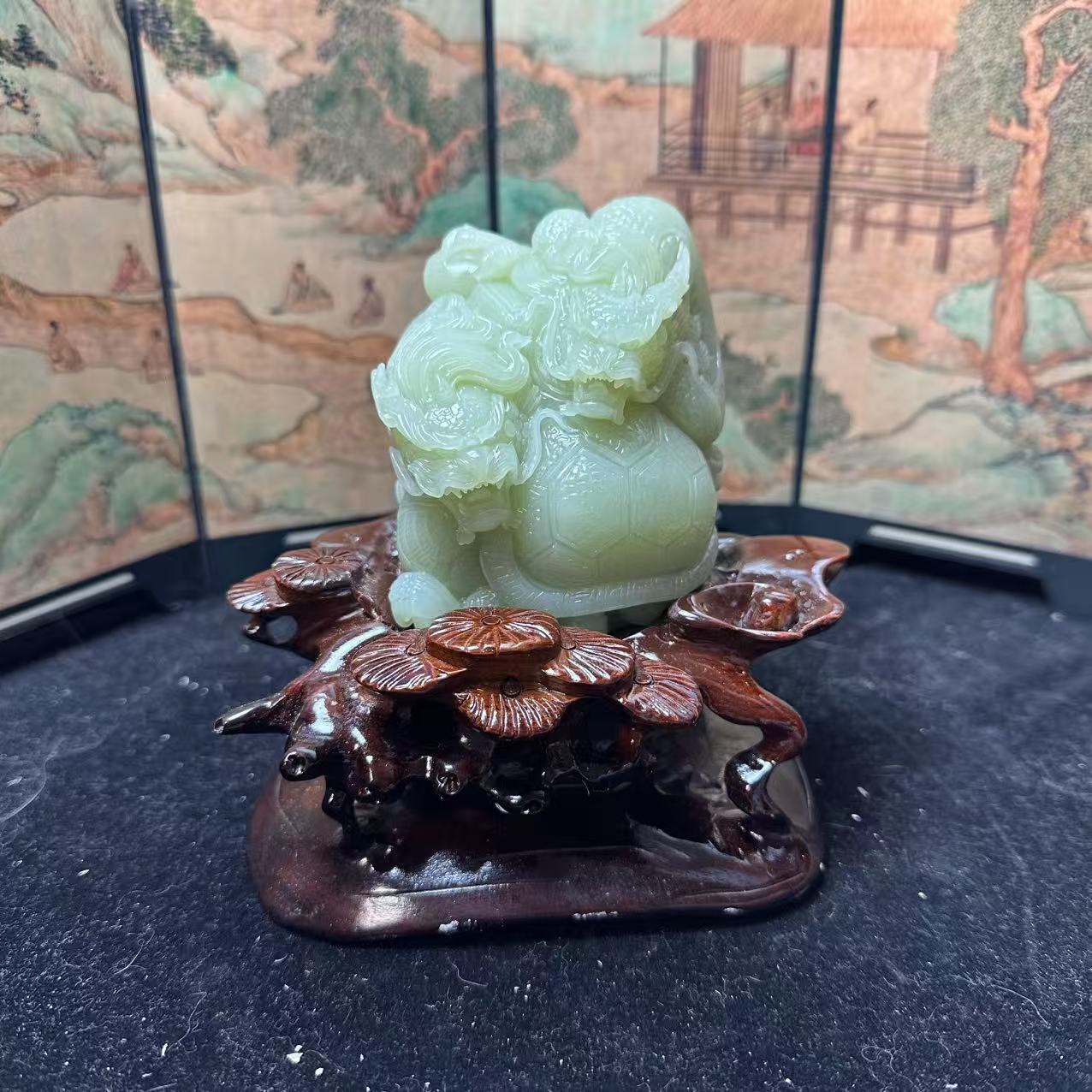 和田玉龙形摆件8888