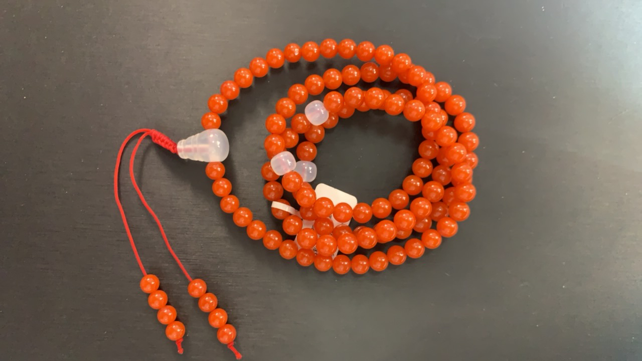 24128-14天然原矿南红柿子红多圈6mm