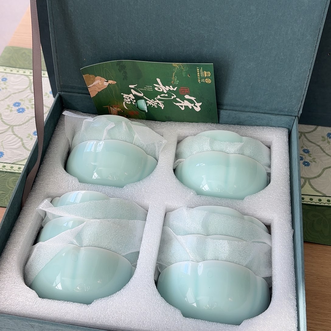 龙泉云间青瓷小米茶器