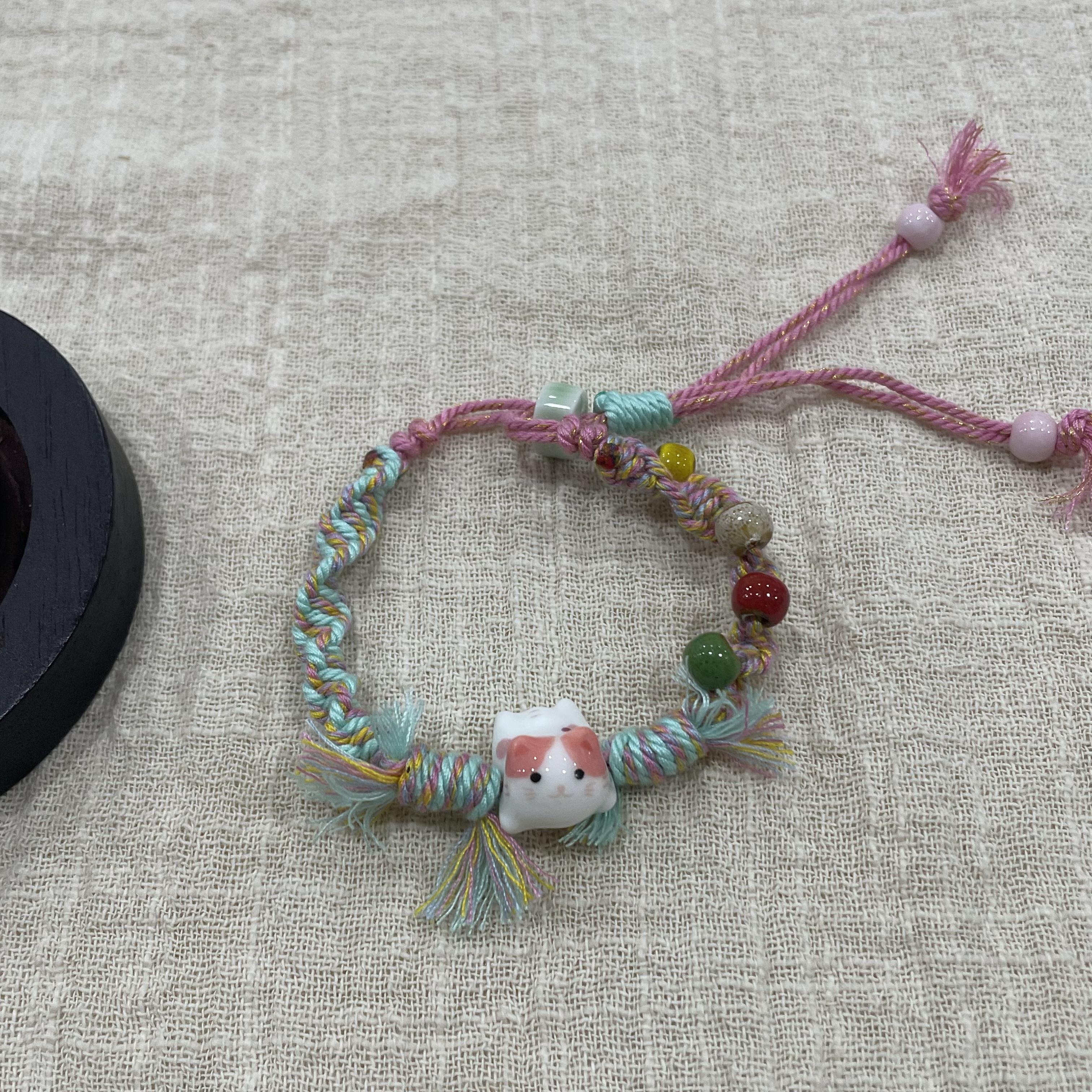 合金陶瓷手链 时尚气质民族风民复古个性ins风陶瓷手串合金手串