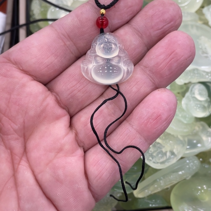 蛇纹石玉合金颈饰