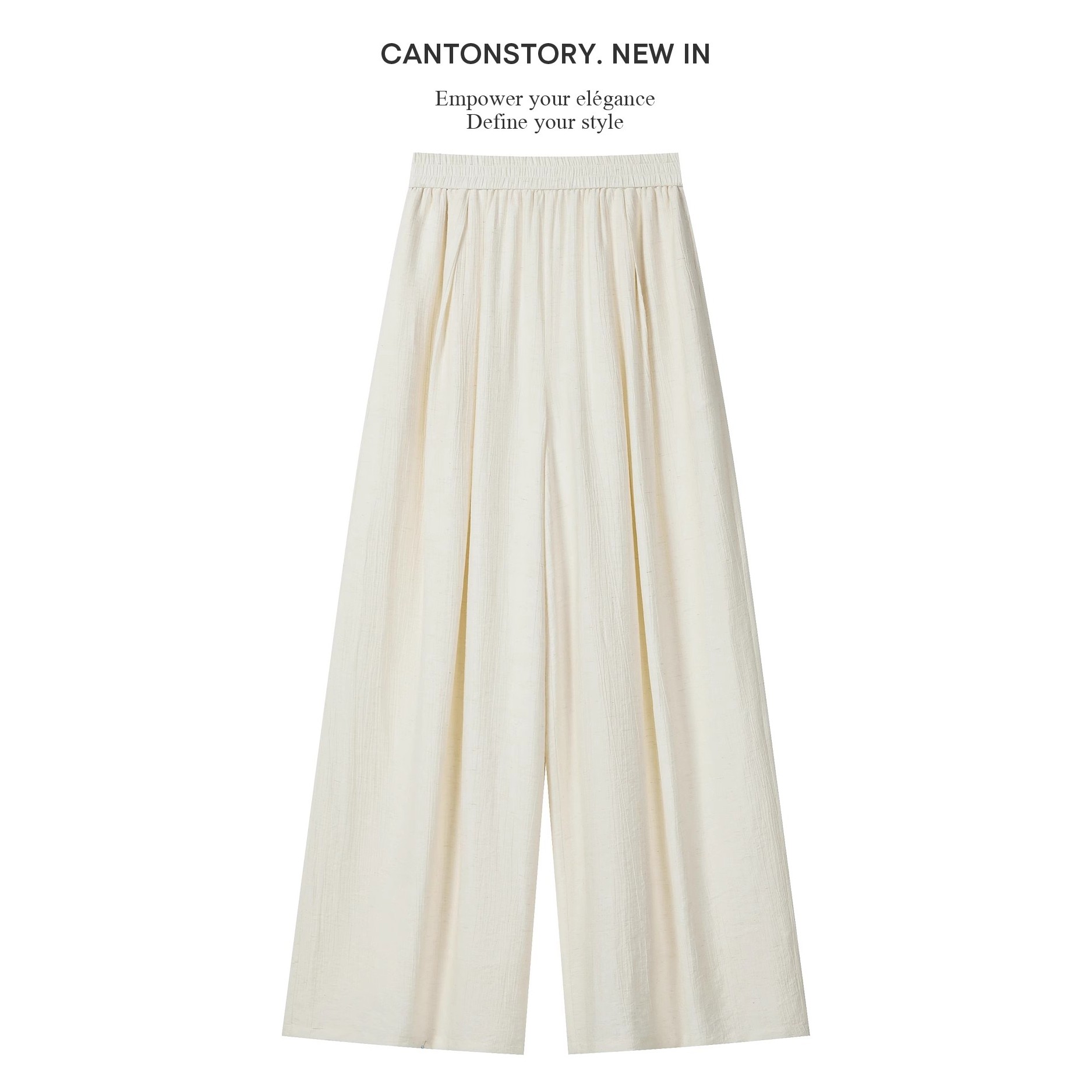 羊城故事-夏日棉麻阔腿休闲裤女新款通勤宽松遮肉直筒裤Y50651127