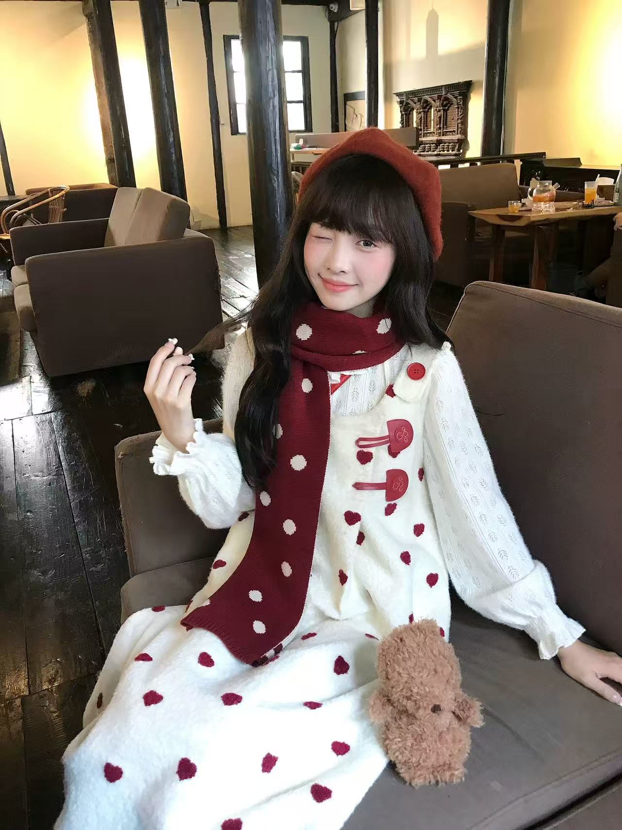 【小肥打板定制】时尚套装慵懒风甜美清新/学院美拉德风休闲风6596