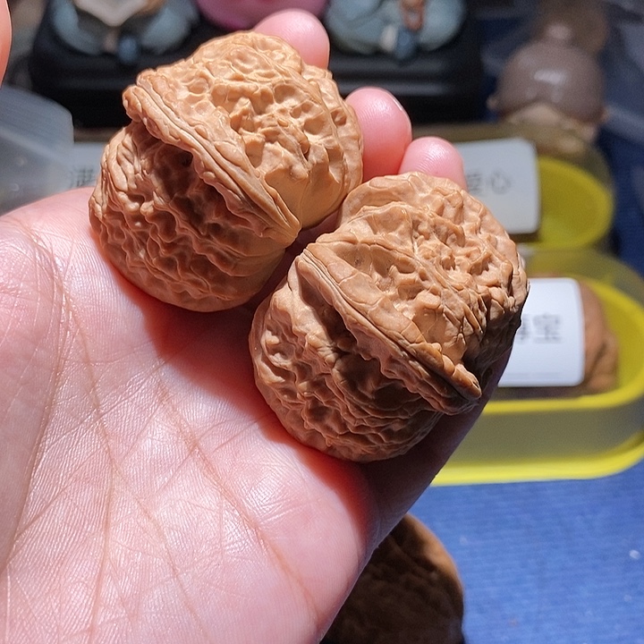 挽***手吊坠文玩核桃白狮子