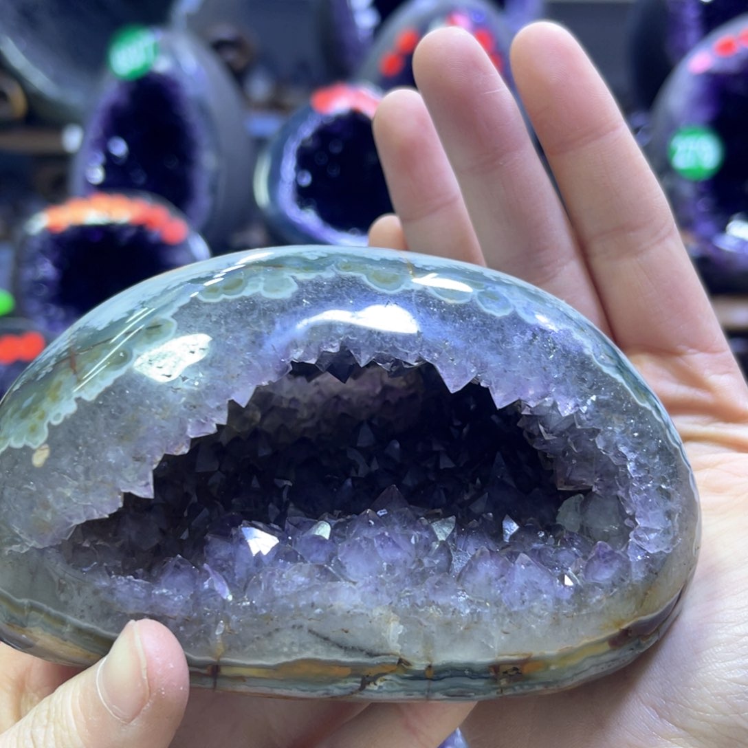 紫晶摆件未镶嵌紫水晶