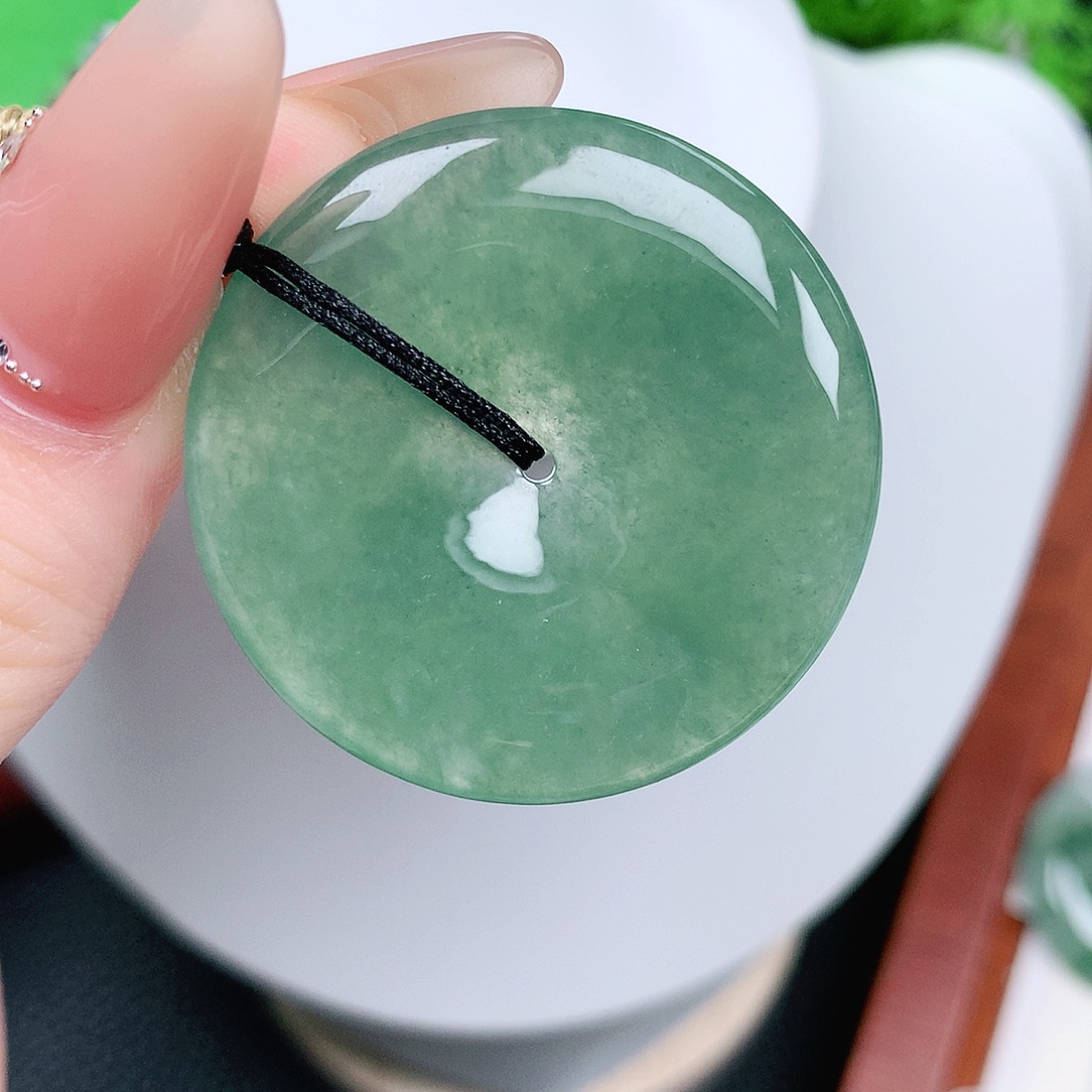 翡翠未镶嵌颈饰平安36.1-5.7