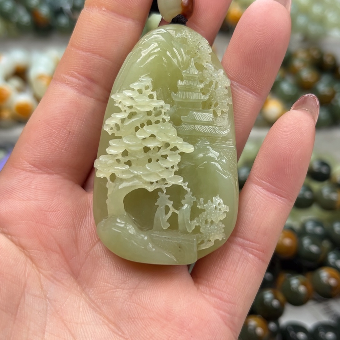 屹***爷和田玉未镶嵌吊坠(不含链)