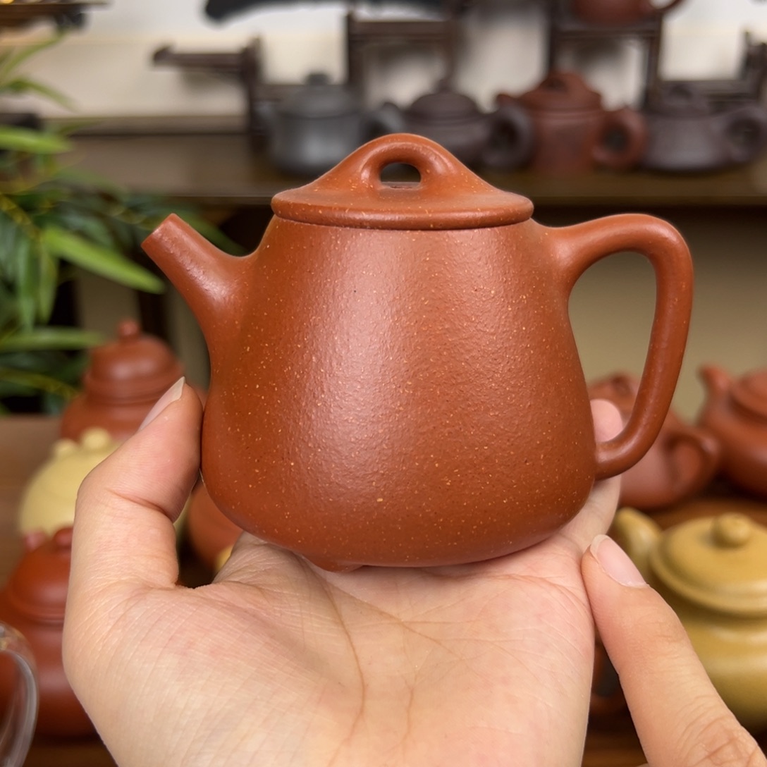 茶壶紫砂紫砂壶高石瓢红降坡200cc