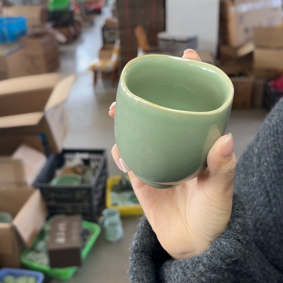 龙泉云间青瓷小米茶器