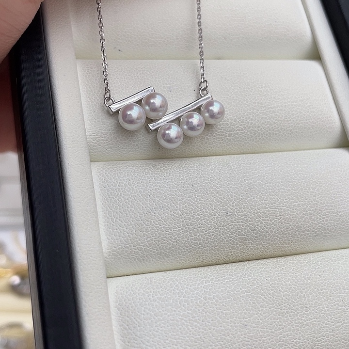 银S925镶嵌淡水珍珠吊坠(不含链)