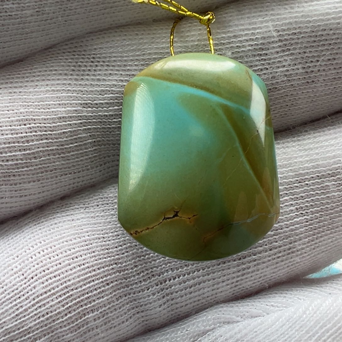 绿松石未镶嵌无事牌